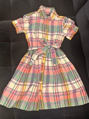Ralph Lauren Multicolor Plaid Shirt – Coral, Red, Yellow, Green, Navy